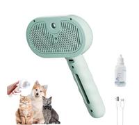 Pawzium Pets, SteamGlide Pet Grooming Comb, Self-Cleaning Spray Cat Brush, 3 in 1 Pet Steam Brush, for Dogs and Cats, Remove Tangled & Loose Hairs (Black)