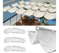 PAX_CHECKOUT_BUY_NOW_UFO_TANGO_DESKT - Voile d'ombrage rectangulaire rétractable imperméable - Bloque 95 % des rayons UV - Avec corde - Pour extérieur, jardin, terrasse, fête, sable, pelouse