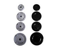 Paxanpax PCK314 Brûleur à gaz et couvercle pour plaque de cuisson à gaz Arcelik, AEG, Beko, Bosch, Fagor, Profilo, Siemens, Vestel, Whirlpool Long Internal Boss Type