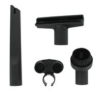 Paxanpax PFC902 Suceur Plat Universel en Plastique Noir, Outil d'ameublement, Brosse à épousseter Ronde et kit d'accessoires pour Arbre à Outils (32 mm)
