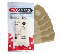 Paxanpax VB172, Lot de 5 Sacs en Papier compatibles pour Dirt Devil Série Handy Marron
