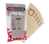 Paxanpax VB290, Lot de 5 Sacs en Papier compatibles pour Hoover 'H4/H18 1,2,3, Turbopower Junior, Turbomaster, Turbolite Series Marron