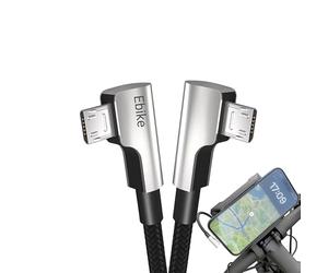 PAXO Câble de charge micro USB de 15 cm compatible avec la poignée de smartphone Bosch, câble micro USB, compatible avec l'ordinateur de vélo Bosch Smart System : hub, Grip & Cobi Bike