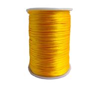 Paybous Cordon en nylon satiné tressé de 2,5 mm x 110 yards pour perles, nouage chinois, macramé, bracelets, colliers, fabrication de bijoux (jau