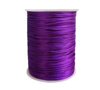 Paybous Cordon en nylon satiné tressé, pour nœuds chinois, macramé, bracelets, colliers, bijoux - Violet - 2,5 mm x 91 m
