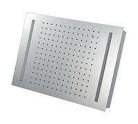 Paye de Douche à LED Pluie Haute Pression Crime de Douche Fixe Chrome Précipitant la tête de Douche en Acier Inoxydable Plafond de Salle de Bain monté de Salle de Bain, 500 * 360 mm