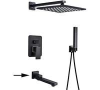 Paye de douche Bronze Bronze Fichets de douche Ensemble de douche en laiton Boucheur Single Handle Batch Salle de bain Douche de douche Ensemble de douche, 3, Way, 16, pouce a, jeu de douche de 16