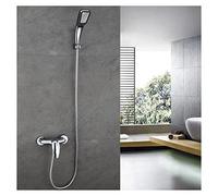 Paye de douche de salle de bain avec ensemble de combo à main, système de douche haute pression mural, robinet de douche avec soupape et garniture, chrome