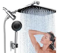 Paye De Douche Des Précipitations - Paye De Douche À Haute Pression | Square Fowers Showers Heads 5 Mode | Écoulement D'eau Puissant Avec Paramètres De Pulvérisation Réglables | Installation Facile, B