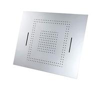 Paye de douche LED Pluie haute pression Crime de douche fixe Chrome Précipitant Pays de douche Plafond en acier inoxydable Pouche de douche de salle de bain: Précipitations, cascade, 800 * 600 mm
