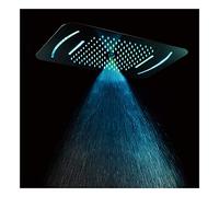 Paye de douche LED Pluie haute pression Crime de douche fixe Chrome Précipitant Pays de douche Plafond en acier inoxydable Pouche de douche de salle de bain: Précipitations, cascade, pulvérisation,