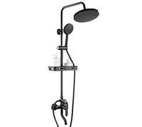 Paye de douche pluviométrique avec combo de pulvérisation portable, psexon de douche haute pression murale avec bras et tuyau d'extension réglables, remplacement universel pour vos salles de
