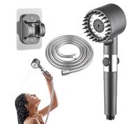 Paye De Douche Sous Pression - 3 Fonctions De Douche À Main Avec Tuyau Réglable | Piese De Douche De Précipitations À L'écoulement Fort Pour L'élimination Du Chlore Et La Sauvegarde De L'eau | Piste D
