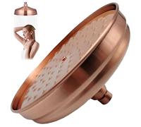 Paye de douche vintage rétro en cuivre rond 7.9x7.9x4.3 Dans la tête de douche de pluie haute pression avec jets de silicone