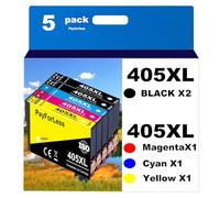PayForLess 405XL 405 XL Cartouches d'encre pour Epson 405 405XL pour Epson Workforce Pro WF-3825 WF-3820 WF-7840 WF-4820 WF-4825 WF-4830 WF-7835 WF-7830 WF3825 WF3820 WF7840 5pack