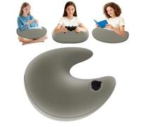 PAYFULLY Coussin de lecture et de jeu - Portable - Gonflable - Avec sac de rangement - Coussin ergonomique en crochet pour lire, jouer, crochet et travail