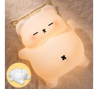 PAYFULLY Veilleuse Bébé Adorable, Ourson Snooze avec Ventre Mobile, Sons Apaisants (3 Niveaux) et Lumière Douce Réglable (3 Intensités), Minuterie de 30 Min - Idéale pour Chambre de Bébé et Enfant