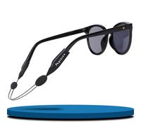 Payivsve Bracelet de lunettes de sport réglable pour femme, enfant, homme maintien sûr | Support de lunettes imperméable adapté, Noir