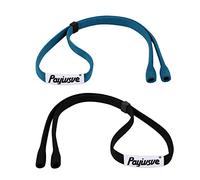 Payivsve Sangle de lunettes for Lunettes de Sport, Maintien fort Elastic Cordon lunettes, Cordons de Lunettes de Sport pour Lunettes de Soleil Convient à toutes les tailles de tête (Bleu + Noir)