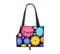 Paylamon Sac à bandoulière portable pour petit chat et chien, sac fourre-tout de voyage pliable, sac de transport pour chiot pour transport en avion, bus, métro (petites fleurs)