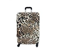 PAYMA - Funda para Maleta, Equipaje. Cubierta Protectora Forro para Maleta. Diseños Divertidos y Originales. Revestimiento para Proteger de Arañazos y Manchas. Talla: Mediana (M), Color: Léopard
