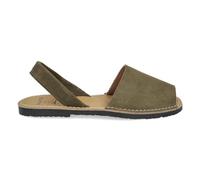 PAYMA - Sandales Menorquinas Avarcas Plates pour Femme. Espadrilles Menorcan d'Été. Article en Cuir de l'Espagne. Couleur: Caqui, Taille: EU 38