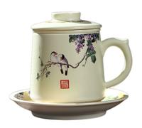 PAYNAN Jingdezhen Tasse à thé avec filtre en céramique 450 ml