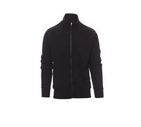 PAYPER Houston Sweat-Shirt de Travail pour Homme en Coton mélangé à Manches Longues, Fermeture éclair, Manches Longues, Taille côtelée, Bleu Marine, Noir, L