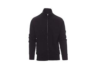 PAYPER Houston Sweat-Shirt de Travail pour Homme en Coton mélangé à Manches Longues, Fermeture éclair, Manches Longues, Taille côtelée, Bleu Marine, Noir, L