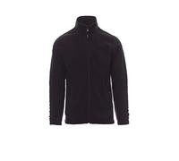 Payper Nepal Sweat-shirt en polaire pour homme et femme, 100 % polyester, fermeture éclair, élastiques et serrés, poignets et poches latérales, noir