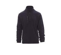 PAYPER Pirenei Sweat polaire de travail homme femme 100 % polyester demi fermeture éclair élastiques lacets poignet poche frontale bleu marine