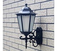 Pays américain hexagone Applique Murale extérieure étanche IP54 Rue Maison Jardin Balcon terrasse en Aluminium Applique décoration Cour allée E27 Lanterne Murale en Verre