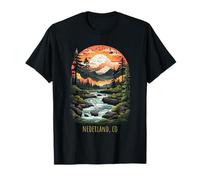 Pays-Bas Colorado USA Scenic Mountain Sunset Style Vintage T-Shirt