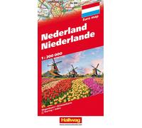 Pays bas dg - Echelle 1 : 200 000, édition trilingue françai-anglais-allemand - Collectif - Hallwag - Atlas / carte