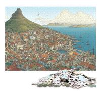 Pays-Bas du XVIIIe siècle Puzzles en Bois pour Adultes 300 Pièces Jeux Éducatifs Jeu De Défi Familial Décoration Intérieure Cadeaux De Pâques Stress Relief Toy 300pcs (40x28cm)