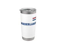 Pays-Bas Hollande - NEDERLAND avec drapeau sur la poitrine Gobelet isotherme en acier inoxydable double paroi