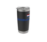 Pays-Bas Hollande - NEDERLAND avec drapeau sur la poitrine Gobelet isotherme en acier inoxydable double paroi