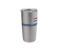 Pays-Bas Hollande - NEDERLAND avec drapeau sur la poitrine Gobelet isotherme en acier inoxydable double paroi