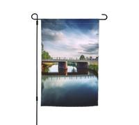Pays-Bas Pays-Bas Pont Drapeau de Jardin 30,5 x 45,7 cm Double Face Printemps Été Décoratif Bannière Petit Drapeau Saisonnier Vacances Décoration extérieure