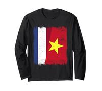 Pays-Bas Vietnam Demi Drapeau Histoire Vietnamienne Néerlandaise Manche Longue