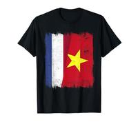 Pays-Bas Vietnam Demi Drapeau Histoire Vietnamienne Néerlandaise T-Shirt