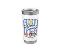 Pays Basque Biarritz Summer Club Lauburu Drapeau Ikurrina Gobelet isotherme en acier inoxydable double paroi