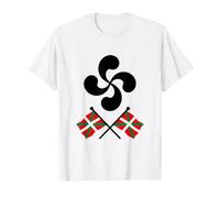 Pays Basque Drapeau Lauburu Symbole Euskal Herria Euskalduna T-Shirt