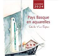 Pays basque en aquarelles - calendrier 2022 - Cécile Van Espen - Gypaete Eds - broché - Calendrier