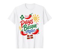 Pays Basque Été Piment Lauburu Soleil Vacances Euskal Herria T-Shirt