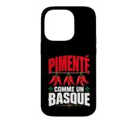 Pays Basque Homme Humour Piment Espelette Lauburu Coque pour iPhone 14 Pro
