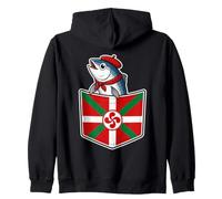 Pays Basque Humour Poisson Pêcheur Lauburu Poche Ikurrina Sweat à Capuche
