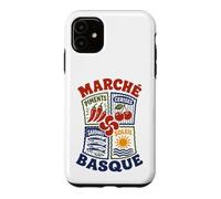 Pays Basque Marché Gastronomie Symboles Basques Lauburu Coque pour iPhone 11