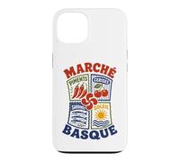 Pays Basque Marché Gastronomie Symboles Basques Lauburu Coque pour iPhone 13