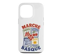 Pays Basque Marché Gastronomie Symboles Basques Lauburu Coque pour iPhone 13 Pro